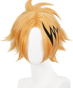 Denki Kaminari Wig with Lightning Bolt Clip