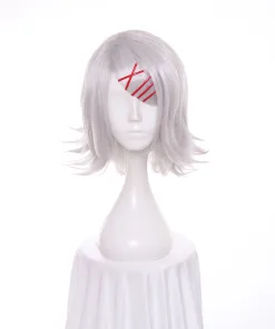 Juuzou Suzuya White Wig + Red Hairpins